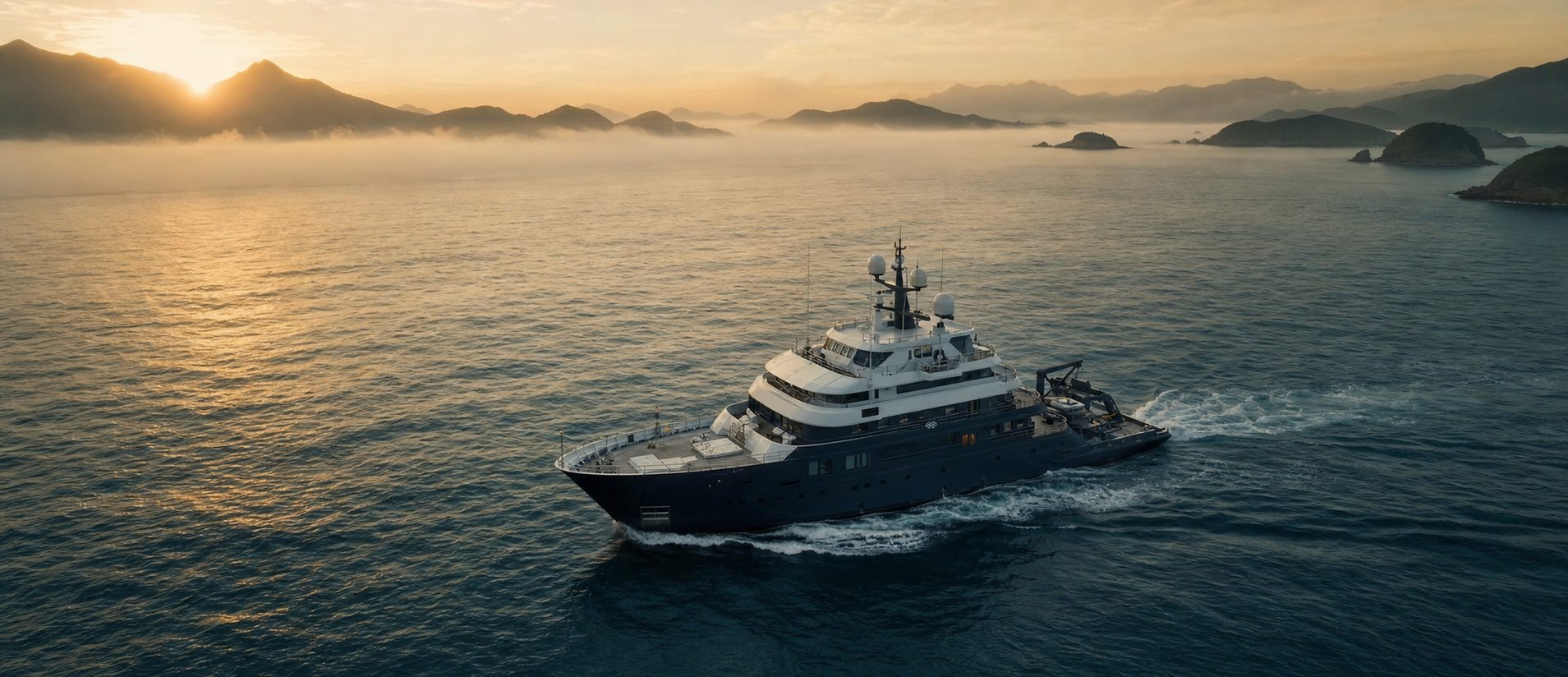 Sea Tiger at dawn off the coast of Hong Kong