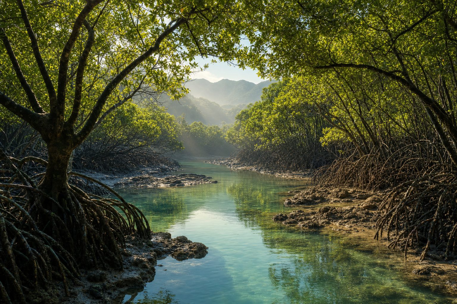 Mangrove estuary in Hong Kong