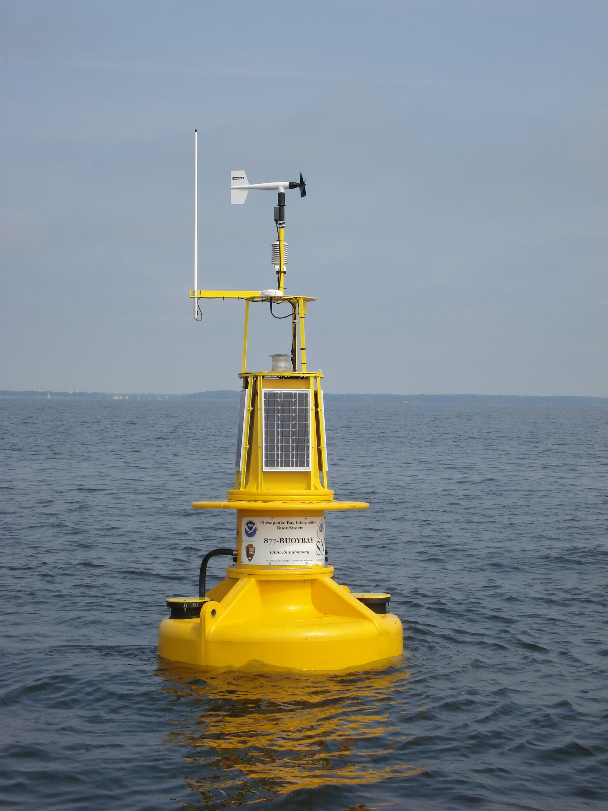 A NOAA smart buoy used for ocean monitoring