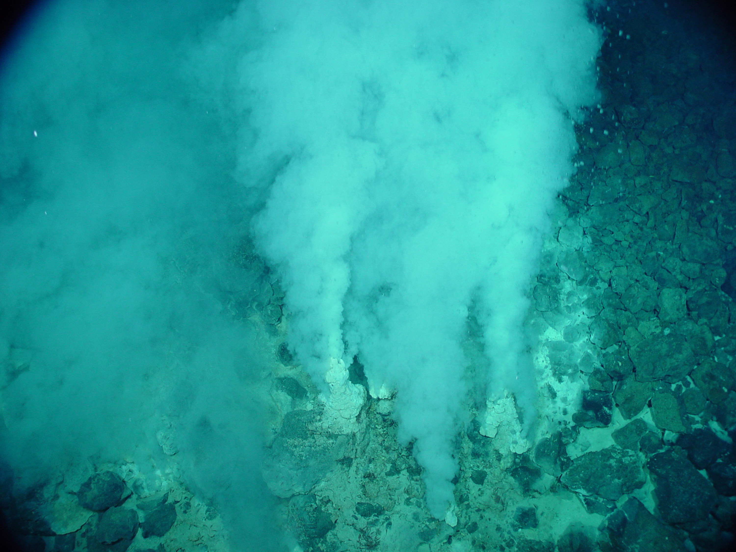 White smokers at Champagne Vent hydrothermal field, NOAA Vents Program